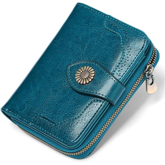 Small Clutch Multi Card Holder Teal Blue - Picture 1 of 6
